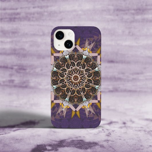 Pillared Thread Tie-In Purpura iPhone 14 Hoesje