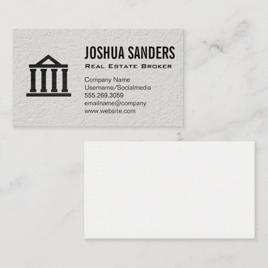 Pillars | Antiek gebouw Visitekaartje (Voorkant / Achterkant)