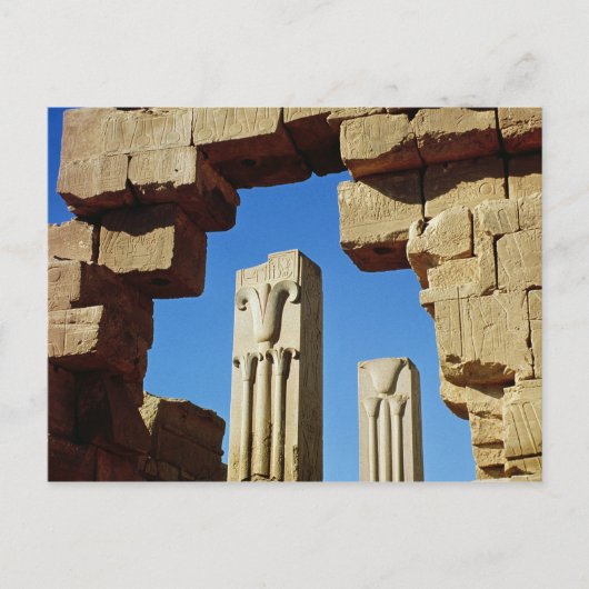 Pillars met gestileerde lotus briefkaart (Voorkant)