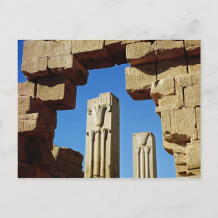 Pillars met gestileerde lotus briefkaart