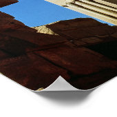 Pillars met gestileerde lotus poster (Hoek)