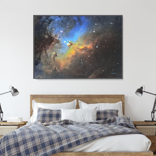 Pillars of Creation - Distinguged Canvas Print (Insitu (Slaapkamer))