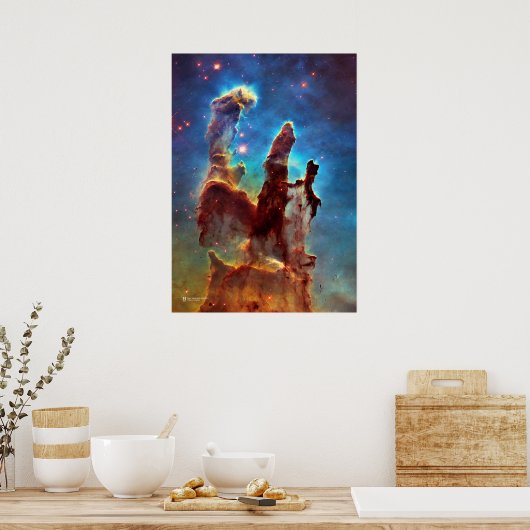 Pillars of Creation. Eagle Nebula - Hubble Poster (Keuken)