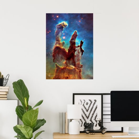 Pillars of Creation. Eagle Nebula - Hubble Poster (Thuiskantoor)