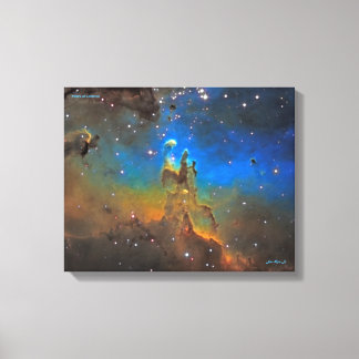 Pillars of Creation Gedetailleerd - Middelgrote ca Canvas Afdruk
