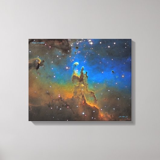 Pillars of Creation Gedetailleerd - Middelgrote ca Canvas Afdruk (Voorkant)
