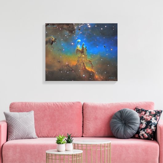 Pillars of Creation Gedetailleerd - Middelgrote ca Canvas Afdruk (Insitu (Woonkamer))