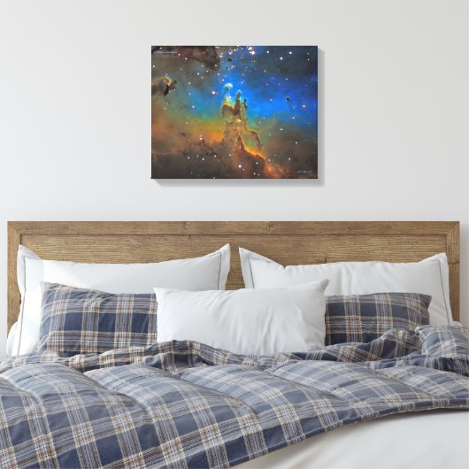 Pillars of Creation Gedetailleerd - Middelgrote ca Canvas Afdruk (Insitu (Slaapkamer))