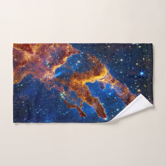 Pillars of Creation - James Webb NIRCam Astronomie Bad Handdoek (Handdoek)
