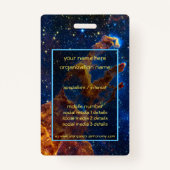 Pillars of Creation - James Webb NIRCam Astronomie Badge (Achterkant)