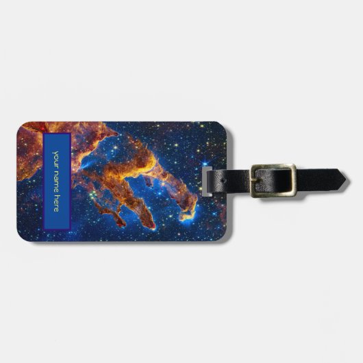 Pillars of Creation - James Webb NIRCam Astronomie Bagagelabel (Voorkant horizontaal)