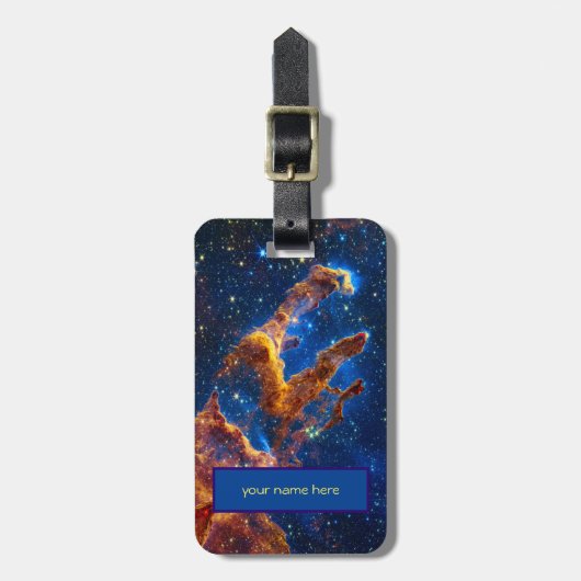 Pillars of Creation - James Webb NIRCam Astronomie Bagagelabel (Voorkant verticaal)