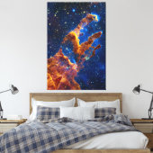 Pillars of Creation - James Webb NIRCam Astronomie Canvas Afdruk (Insitu (Slaapkamer))