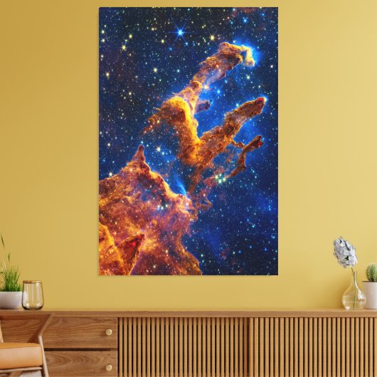 Pillars of Creation - James Webb NIRCam Astronomie Canvas Afdruk (Insitu (Woonkamer))