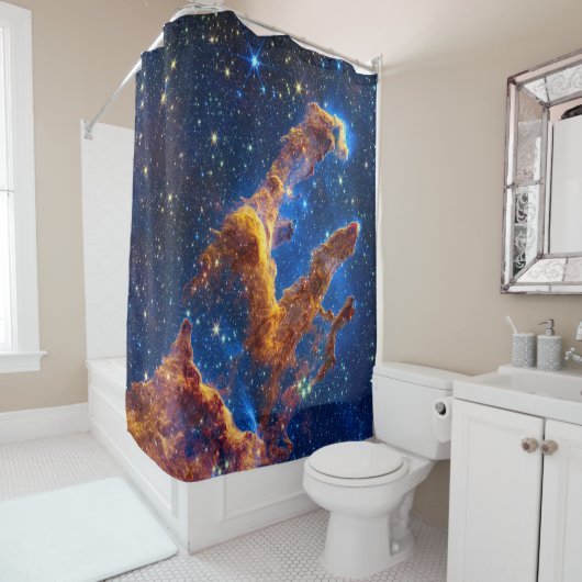 Pillars of Creation - James Webb NIRCam Astronomie Douchegordijn (In situ)