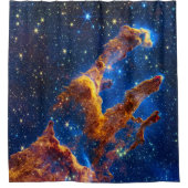 Pillars of Creation - James Webb NIRCam Astronomie Douchegordijn (Voorkant)