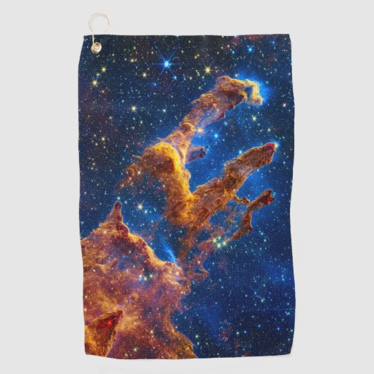 Pillars of Creation - James Webb NIRCam Astronomie Golfhanddoek (Voorkant)