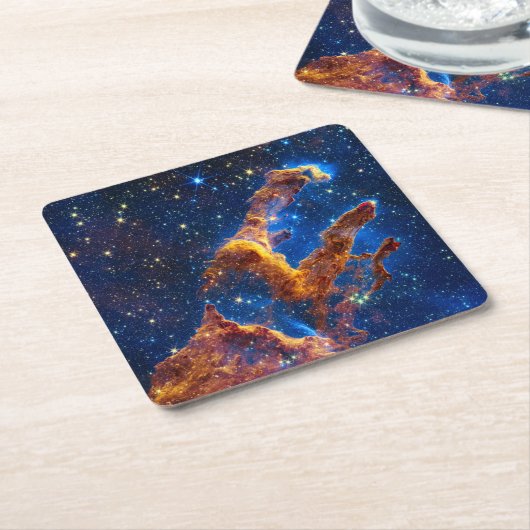 Pillars of Creation - James Webb NIRCam Astronomie Kartonnen Onderzetters (Schuin)