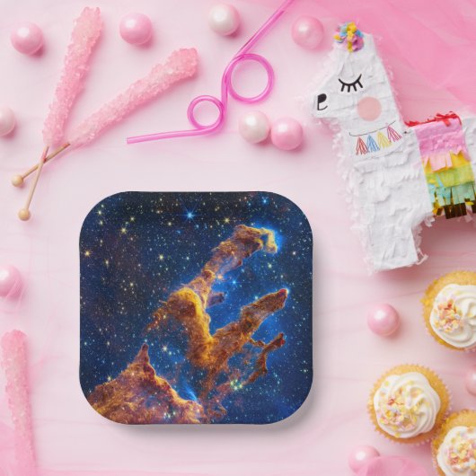 Pillars of Creation - James Webb NIRCam Astronomie Papieren Bordje (Feest)