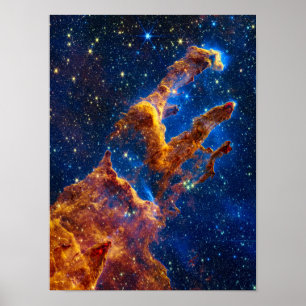 Pillars of Creation - James Webb NIRCam Astronomie Poster