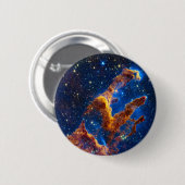 Pillars of Creation - James Webb NIRCam Astronomie Ronde Button 5,7 Cm (Voorkant /achterkant)