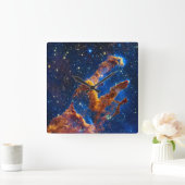 Pillars of Creation - James Webb NIRCam Astronomie Vierkante Klok (Huis)
