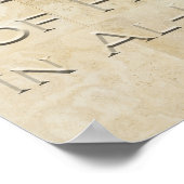 Pillars of Faith in Travertine Stone Poster (Hoek)