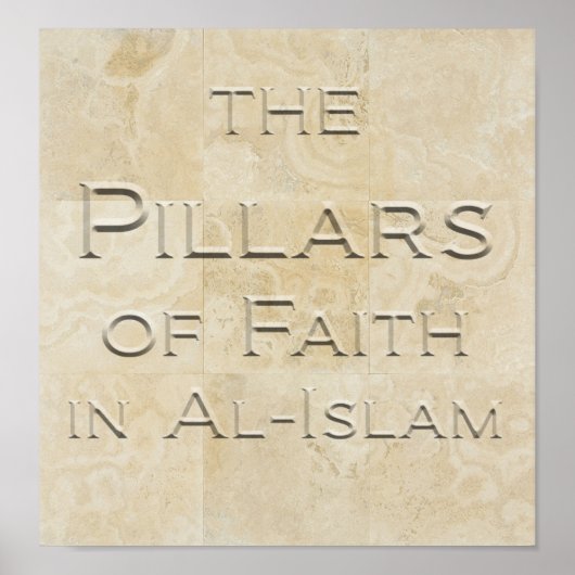 Pillars of Faith in Travertine Stone Poster (Voorkant)