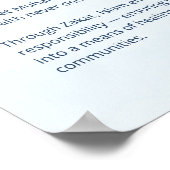 Pillars of Islam - Zakat (Charity) Blue Poster (Hoek)