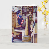 Pillars of Plaza Hotel Wenskaart Kaart (Gele Bloem)