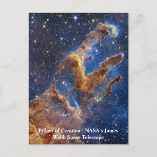 Pillars van Creation James Webb Space Telescope Briefkaart