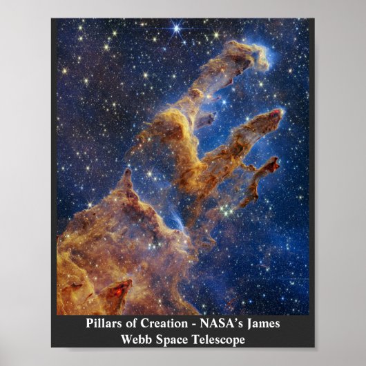 Pillars van Creation James Webb Space Telescope Poster (Voorkant)