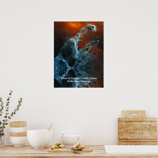 Pillars van Creation James Webb Space Telescope Poster (Keuken)