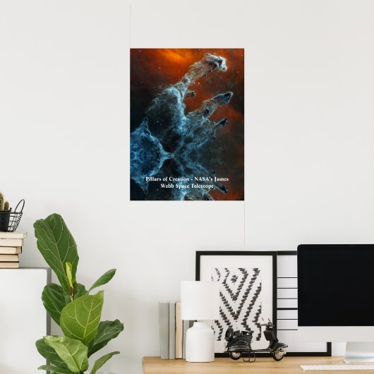 Pillars van Creation James Webb Space Telescope Poster (Thuiskantoor)
