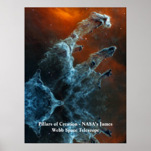 Pillars van Creation James Webb Space Telescope Poster