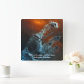 Pillars van Creation James Webb Space Telescope Vierkante Klok (Huis)