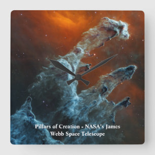 Pillars van Creation James Webb Space Telescope Vierkante Klok