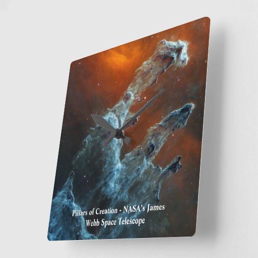 Pillars van Creation James Webb Space Telescope Vierkante Klok (Hoek)