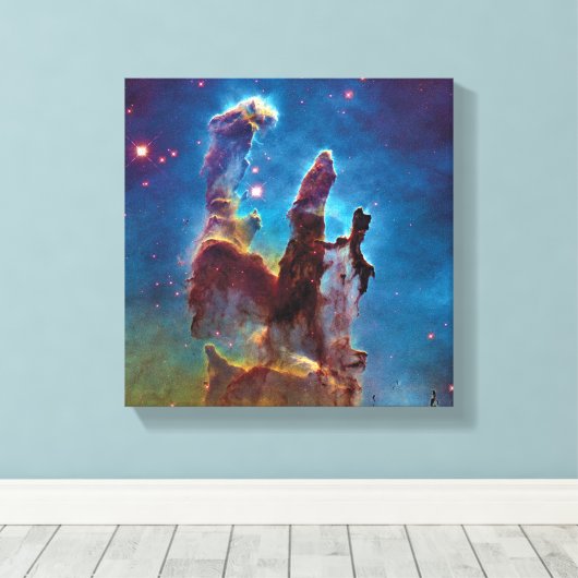 Pillars van Creation M16 Eagle Nebula Space Photo Canvas Afdruk (Insitu (Houten vloer))