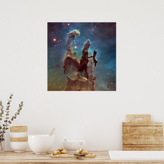 Pillars van Creation Star Gazing Eagle Nebula Poster (Keuken)