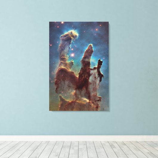 Pillars van de Grote Verticale Verticale van de Ve Canvas Afdruk (Insitu (Houten vloer))