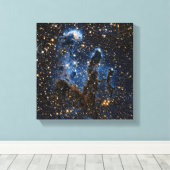 Pillars van de rek Eagle Nebula nabij infrarood Canvas Afdruk (Insitu (Houten vloer))