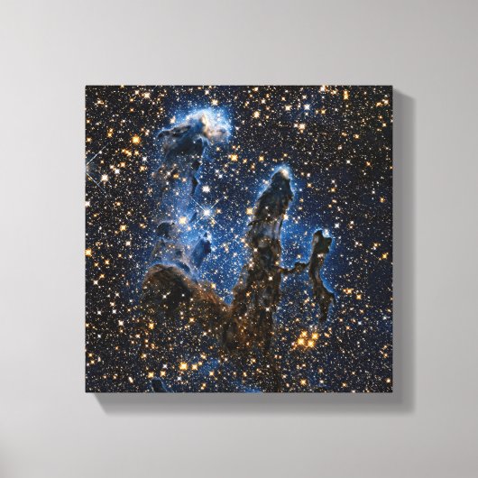 Pillars van de rek Eagle Nebula nabij infrarood Canvas Afdruk (Voorkant)