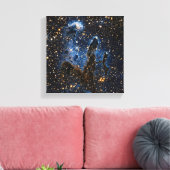 Pillars van de rek Eagle Nebula nabij infrarood Canvas Afdruk (Insitu (Woonkamer))