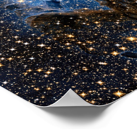 Pillars van de rek Eagle Nebula nabij infrarood Poster (Hoek)