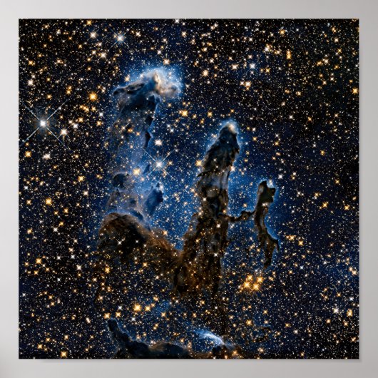 Pillars van de rek Eagle Nebula nabij infrarood Poster (Voorkant)