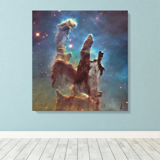 Pillars van de schepping canvas afdruk (Insitu (Houten vloer))