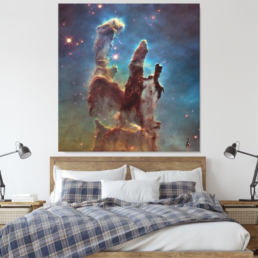 Pillars van de schepping canvas afdruk (Insitu (Slaapkamer))