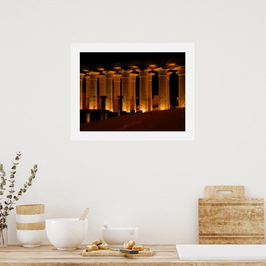 Pillars van Luxor Poster (Keuken)