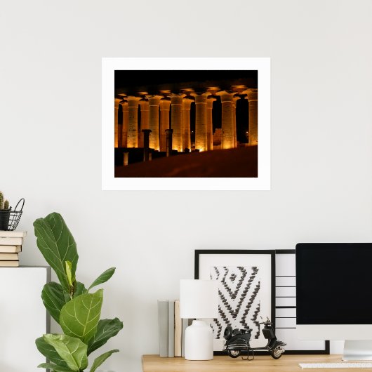 Pillars van Luxor Poster (Thuiskantoor)
